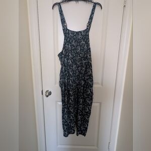 Maeve Black and White Patterned Jumpsuit